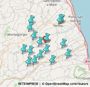 Mappa Via Roma, 63845 Monte Giberto FM, Italia (6.87063)
