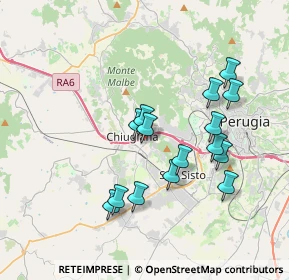 Mappa Via Giuseppe Verdi, 06073 Perugia PG, Italia (3.50133)