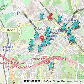 Mappa Via Madonna Alta, 06128 Perugia PG, Italia (0.5495)