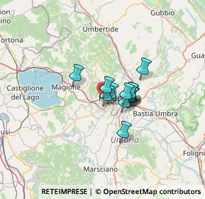 Mappa Via Ferdinando Magellano, 06121 Perugia PG, Italia (7.58154)