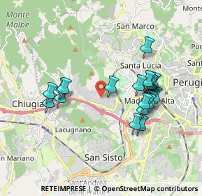 Mappa Via Ferdinando Magellano, 06121 Perugia PG, Italia (1.8065)