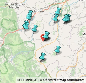 Mappa Contrada Santa Croce, 62026 San Ginesio MC, Italia (7.07526)