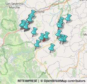 Mappa Contrada Santa Croce, 62026 San Ginesio MC, Italia (6.8455)