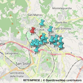 Mappa Via Cortonese, 06128 Perugia PG, Italia (1.23)