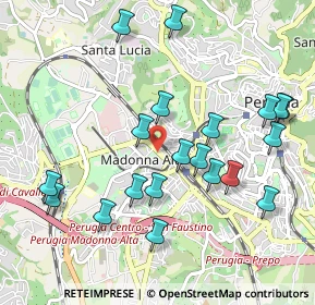Mappa Via Cortonese, 06128 Perugia PG, Italia (1.087)