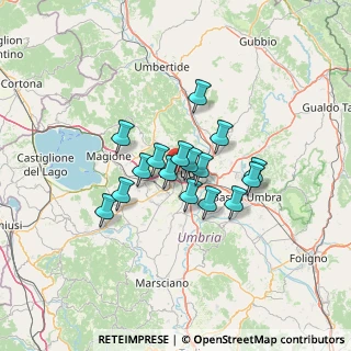 Mappa Via Cortonese, 06128 Perugia PG, Italia (9.7225)