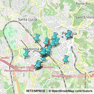 Mappa Via M. Angeloni, 06128 Perugia PG, Italia (0.7355)