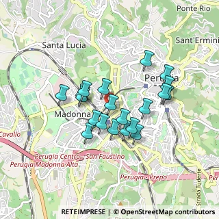 Mappa Via M. Angeloni, 06128 Perugia PG, Italia (0.7465)