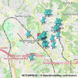 Mappa Via M. Angeloni, 06128 Perugia PG, Italia (0.8115)