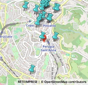 Mappa Via Fiume, 06121 Perugia PG, Italia (0.608)