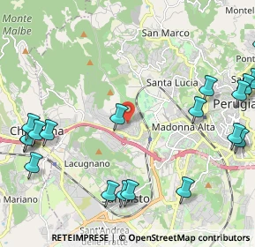 Mappa Via Amerigo Vespucci, 06127 Perugia PG, Italia (3.07211)