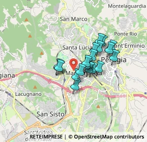 Mappa Via cortonese str trasimeno ovest, 06127 Perugia PG, Italia (1.1895)