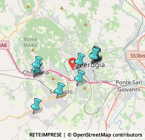Mappa Via cortonese str trasimeno ovest, 06127 Perugia PG, Italia (3.03923)