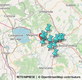 Mappa Via Pablo Neruda, 06073 Corciano PG, Italia (9.18818)