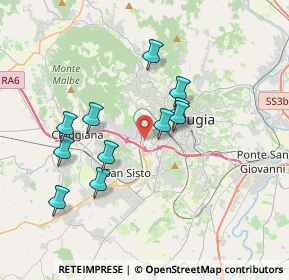 Mappa Viale Centova, 06127 Perugia PG, Italia (3.38091)