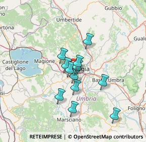 Mappa Viale Centova, 06127 Perugia PG, Italia (10.52833)