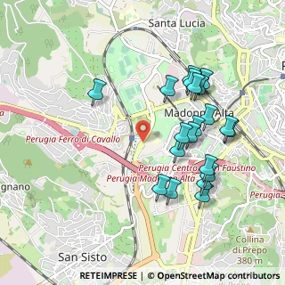 Mappa Viale Centova, 06127 Perugia PG, Italia (1.0035)
