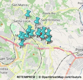 Mappa Via Claudio Monteverdi, 06121 Perugia PG, Italia (1.196)