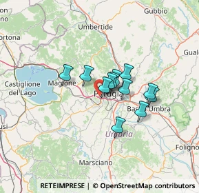 Mappa Via del Montaloco, 06127 Perugia PG, Italia (8.88333)