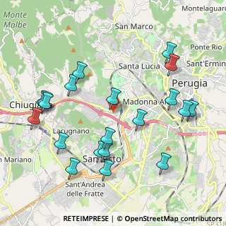 Mappa Via del Montaloco, 06127 Perugia PG, Italia (2.3805)