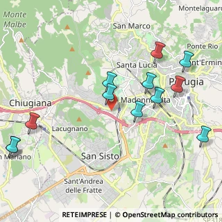 Mappa Via del Montaloco, 06127 Perugia PG, Italia (2.51)