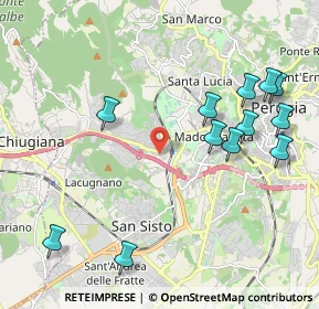 Mappa Via del Montaloco, 06127 Perugia PG, Italia (2.44833)