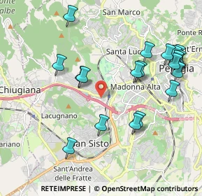 Mappa Via del Montaloco, 06127 Perugia PG, Italia (2.3665)