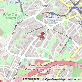 Mappa Via Enrico Toti, 43, 06128 Perugia, Italia, 06128 Perugia, Perugia (Umbria)