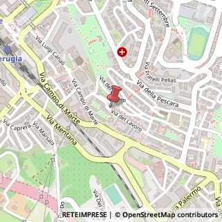 Mappa Via del Lavoro, 33, 06124 Perugia, Perugia (Umbria)