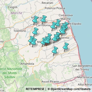 Mappa Contrada Piane, 63833 Montegiorgio FM, Italia (10.7905)