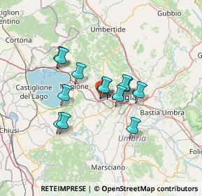 Mappa Via dell'Ottobre, 06073 Corciano PG, Italia (10.64308)