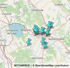 Mappa Via dell'Ottobre, 06073 Corciano PG, Italia (8.27308)