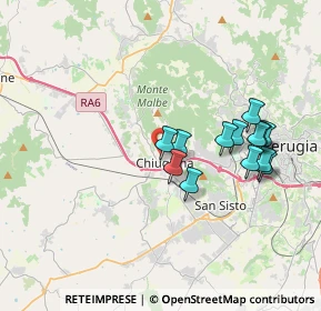 Mappa Via dell'Ottobre, 06073 Corciano PG, Italia (3.48615)