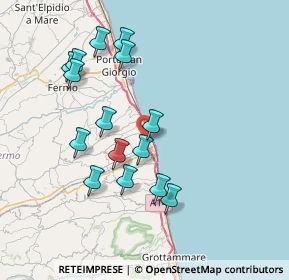 Mappa Via Gaspare Spontini, 63824 Marina di Altidona FM, Italia (7.526)
