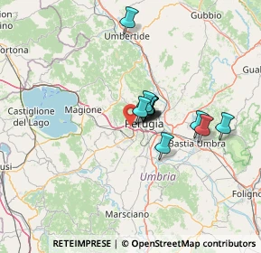Mappa Via Giuseppe Giusti, 06127 Perugia PG, Italia (9.2625)