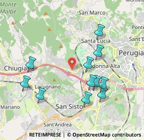 Mappa Via Giuseppe Giusti, 06127 Perugia PG, Italia (2.03182)