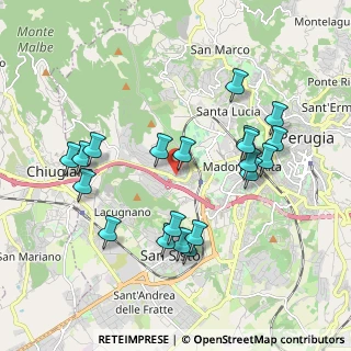Mappa Via Giuseppe Giusti, 06127 Perugia PG, Italia (2.023)