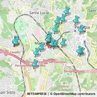 Mappa Via del Toppo, 06128 Perugia PG, Italia (0.9785)