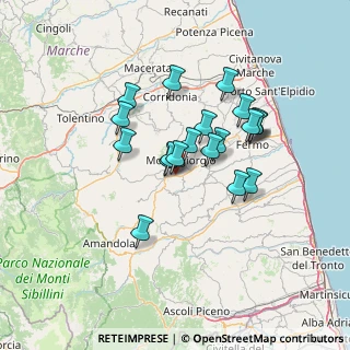 Mappa Contrada Piane di Monteverde, 63833 Montegiorgio FM, Italia (11.6595)