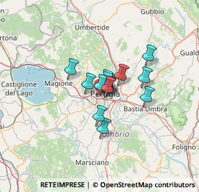 Mappa Via Magno Magnini, 06128 Perugia PG, Italia (6.95133)