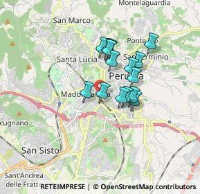 Mappa Piazza Vittorio Veneto, 06128 Perugia PG, Italia (1.29133)