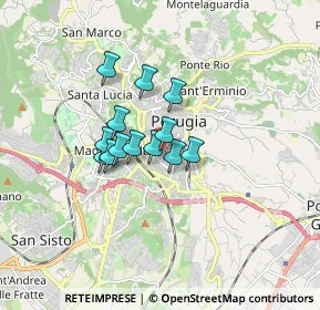 Mappa Via XX Settembre, 06121 Perugia PG, Italia (1.11615)