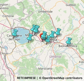 Mappa Via Wolfgang Amadeus Mozart, 06073 Corciano PG, Italia (9.13727)