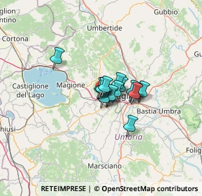 Mappa S.da Trasimeno Ovest, 06073 Perugia PG, Italia (6.35625)
