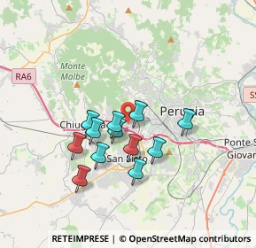 Mappa Via Sebastiano Caboto, 06127 Perugia PG, Italia (2.92667)