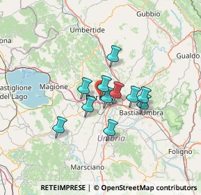Mappa Via Nicola Danzetta, 06121 Perugia PG, Italia (9.47909)