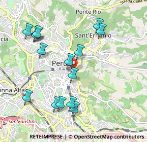 Mappa Via XIV Settembre, 06126 Perugia PG, Italia (1.08133)