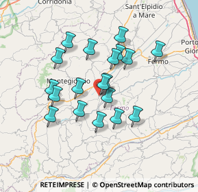 Mappa Via Montonese Sud, 63844 Grottazzolina FM, Italia (6.12632)