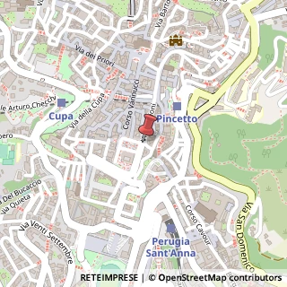 Mappa Piazza Italia,  4, 06121 Perugia, Perugia (Umbria)