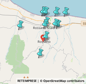 Mappa Via Giuseppe Rizzo, 87067 Rossano CS, Italia (4.07333)